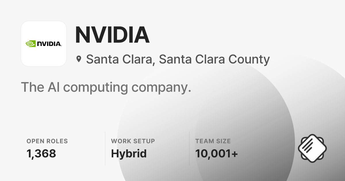 NVIDIA Jobs: 2,441 Open Jobs | Salary & Interviews - refresh.cv