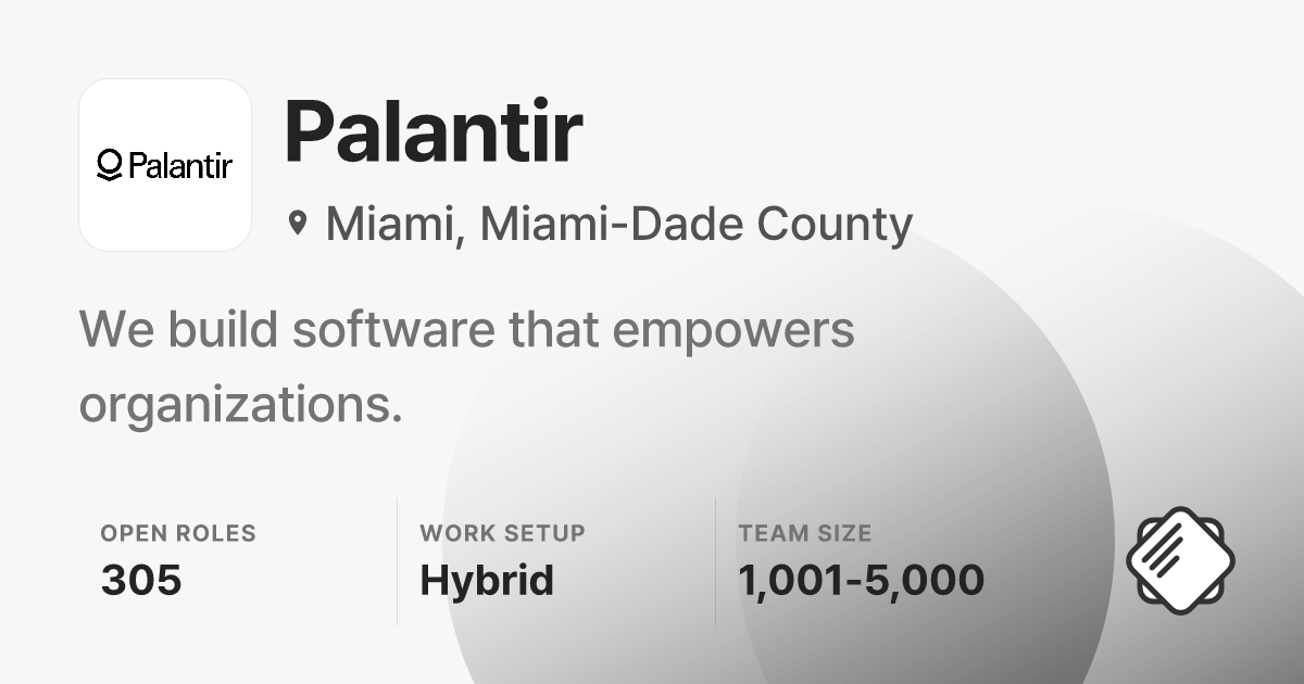 Palantir Jobs: 304 Open Jobs | Salary & Interviews - refresh.cv