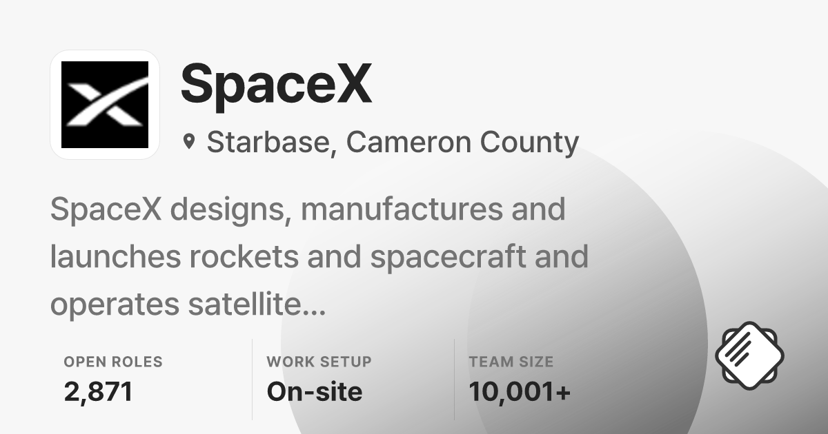SpaceX Jobs: 2,871 Open Jobs | Salary & Interviews - refresh.cv